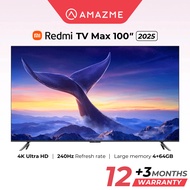 【FREE Shipping*】Xiaomi Redmi TV Max 100" Smart Android TV 4+64GB Built-in  [Chinese version]
