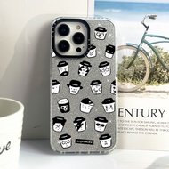 Cute Coffee Cup Sticker Glitter Case Compatible For IPhone 11 12 13 14 15 16 Pro Max Cover X XR XS M