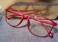 kacamata ion nano red oval original Bigenmi