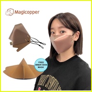 ♞,♘,♙Magicopper Antimicrobial Copper Mask ver. 2.0 (Beige and Pink)