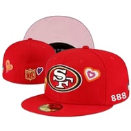 【COD】49ERS Rainbow Heart Closed cap For Men Fashion backward cap Baseball Cap High Quality POFC