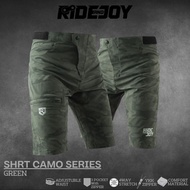 SHRT CAMO SERIES (green) - men's premium cycling sports pants RIDE AND JOY short pants stretch MTB D