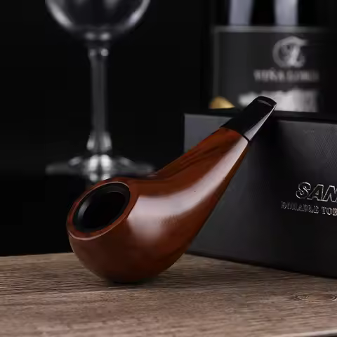 Mini Resin Wood Classic Pipe Smoking Handmade Wood Tobacco Pipe Bent Pipes Gift Smoking Accessories