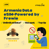 Armenia eSIM Data Roaming | Unlimited Data | Topup Available | QR Code via Email - Powered by Frewie