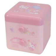 SANRIO - Hello Kitty 日版 桌上 迷你 雙層 收納盒 抽屜 揭蓋 儲物盒 小櫃桶 小物盒 凱蒂貓 日本限定 2020年款