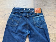 Levi's Vintage Clothing LVC USA Made 1933 501 XX Levis 33501 29W 34L Cinch Back Red Selvedge Denime 