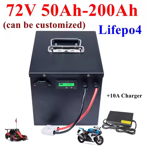 HYL Lifepo4 72V 50Ah 60Ah 70Ah 80Ah 100Ah 150Ah 180Ah 200Ah batterie au Lithium pour Scooter moto Tr