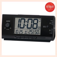 Seiko clock Alarm clock Radio wave Digital Loud sound PYXIS Raiden Black 77×167×57mm NR539K