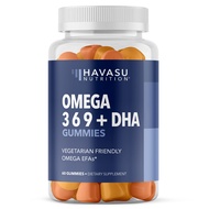 Omega 3-6-9 Gummies + DHA Vegetarian Friendly | Supports Brain, Joint, Heart, Eye, and Immune System