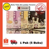 1 Pack (5 Books)  Tanamo 98-sheet notebook, good quality notebook, quarto size notebook, A5 size not
