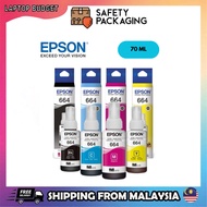 READY STOCK 100% ORIGINAL INK PRINTER EPSON 664 REFILL BLACK/COLOUR