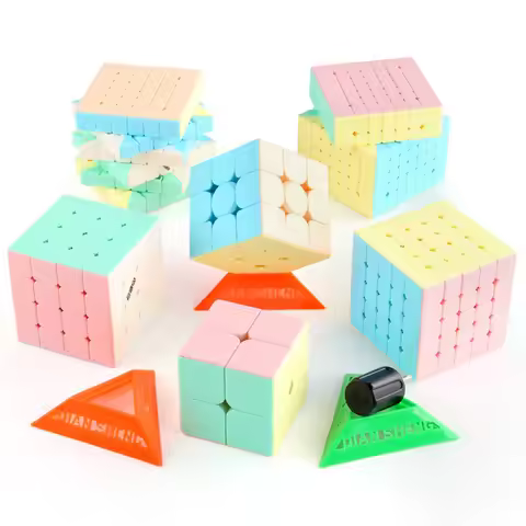 Diansheng Magnetic Macaron Color Cube 2x2x2 3x3x3 4x4x4 5x5x5 6x6x6 7x7x7 Professional Speed Cubes E