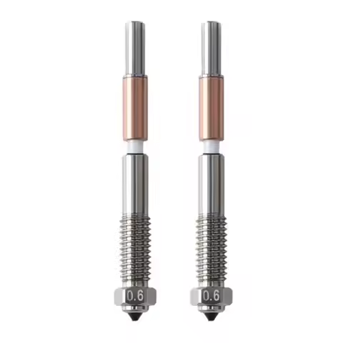 Replacement Bimetal Nozzles 0.6Mm(2Pcs) For QIDI Q2, Q2c 3D Printer, Works For PLA, PETG ABS, ASA, P