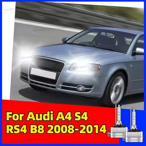 2Pcs HID Xenon Headlight D3S 6000K 8000K 10000K For Audi A4 S4 RS4 B8 2008-2014 2009 2010 2011 2012 