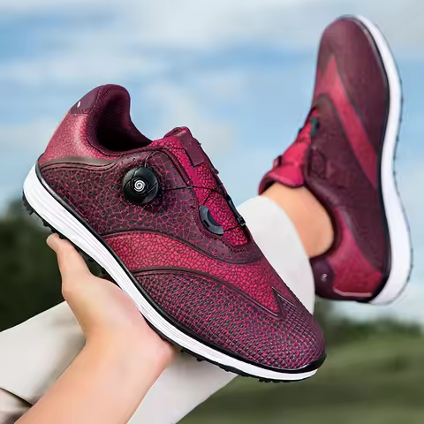 Waterproof Mens Golf Shoes Lace Up Golf Training Shoes Ladies Golf Training Shoes Breathable Shoes C