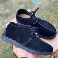 [FREE GIFT 🎁] CLARKS DESERT TREK 01 Genuine Leather Smart Casual Black Suede Leather S1690001 KASUT 