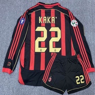 AC Milan Retro ฟุตบอลชุด 2006 Martini Inzaghi Pirlo Kaká แขนสั้นชุดชายสนามกีฬาชุดปรับแต่งได้