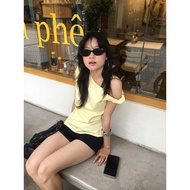 Off-the-shoulder twisted shirt - Aufra studio