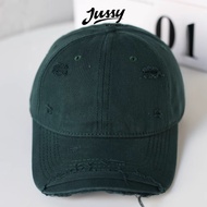 Mũ Lưỡi Trai Rách Trơn Basic Jussy Official Vải Kaki Cotton Thoáng Mát Nhiều Màu Đẹp Có Khóa Thu To