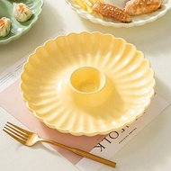 lace plate with vinegar plate multifunctional ceramic sushi plate shrimp plate compartmentalized pla
