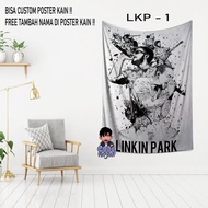 LINKIN PARK CLOTH POSTER - linkin park wall decoration - linkin park bedroom wall decoration - fabri