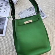 Hermes 愛馬仕so kelly 22 竹子綠 銀扣 tc皮 框R刻 原始好成色