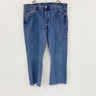 Levi's 501 牛仔褲，紐帶門襟，靛藍色，W36 碼，古著。