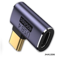 USB C Adapter 40Gbps, Side USB C 90 Degree Adapter PD, Right Angle USB C Adapter 100W