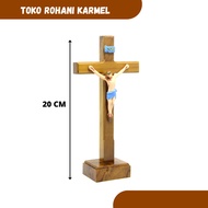 20 CM FIBER CORPUS SITTING CROSS 20 CM TABLE CROSS/ FIBER CORPUS JESUS STATUE CROSS