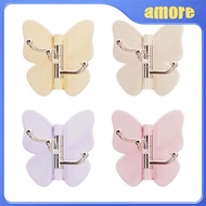 amo Butterfly Rotating individual Adhesive Hooks Butterfly Clasp Bathroom Corner Hook with 3-Hook 27