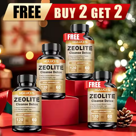 HOLUCKS Zeolite Cleanse Detox Capsules, Support Full Body Liver Colon Detox, Toxin Removal & Gut Hea