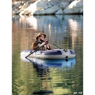 Thickened Single Double Inflatable Boat Plastic Boat Kayak Hovercraft Fishing Boat Paddle Surfing Dr
