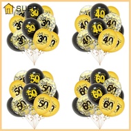 SUER 12PCS 30th BIrthday Balloons, 18th 30th 40th 50th 60th Party Props Birthday Balloon, Fashion DI