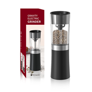 KLT Electric Salt and Pepper Grinder Set Adjustable Coarseness Rechargeable with Gravity Induction K
