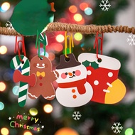 70pcs Cartoon Christmas Decoration Hanging Card Christmas Gift Box Diy Decoration Christmas Tree Ornaments Cute Message Small Card