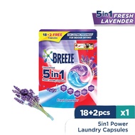 Breeze 5 In 1 Capsule Detergent Fresh Lavender (20's)