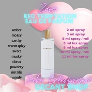 Authentic Perfume Samples Zara Red Temptation EDP 2-11ml