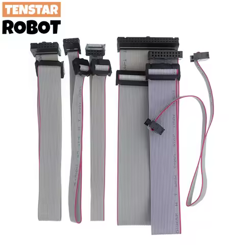 2.54MM pitch FC-6/8/10/16/20/40 PIN 30CM JTAG ISP DOWNLOAD CABLE Gray Flat Ribbon Data Cable FOR DC3