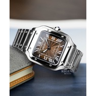 Seiko Mods Santos Santeiko Square Watch 38mm Brown | Custom Automatic NH35