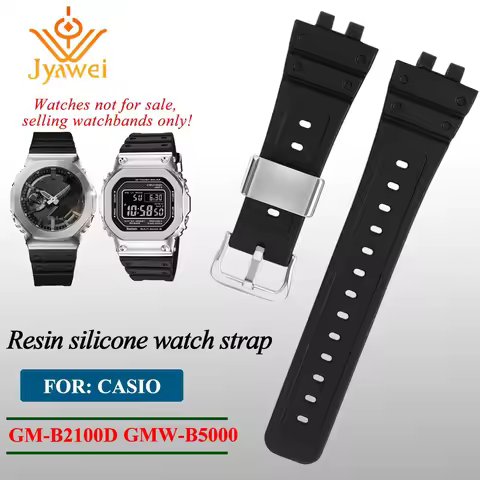 Resin silicone watch strap for Casio G-SHOCK small square 3459 watch band GMW-B5000 for Casioak GM-B