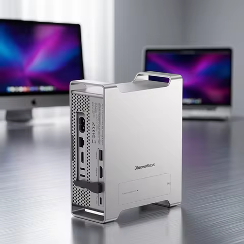 Blueendless ssd docking For 2024 MAC Mini M4/M4 Pro Stand with M.2 NVMe SSD enclosure 4K/60HZ HDMI-C