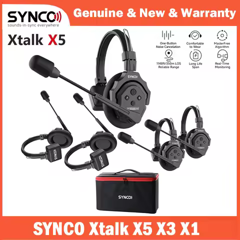 SYNCO Xtalk X2 Xtalk X5 Wireless Intercom System 2.4G Communication Headset With Battery Wireless Mi
