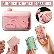 【New】 Dental Floss Box Portable Automatic Pop-Up Dental Floss Holder Floss Dispenser Floss Toothpick