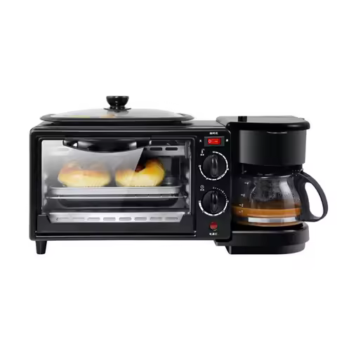 Breakfast Machine Multi-functional Home Three-in-One Sandwich Maker Toaster Oven