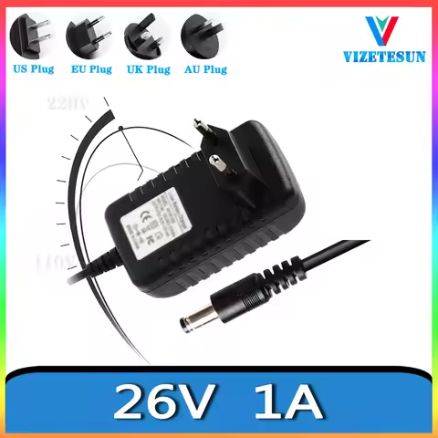 26V 1A Lithium Battery Fascia Gun Charger Vacuum Cleaner Power Adapter 26V 1A Charger