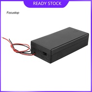 FOCUS DC Holder Storage Box Case ON/OFF Switch Wire Leads for 37V 2 x 18650 Battery