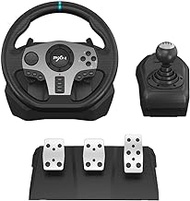 PC Steering Wheel, PXN V9 Universal Usb Car Sim 270/900 degree Race Steering Wheel with 3-pedal Pedals And Shifter Bundle for Xbox One,Xbox Series X/S,PS4, PS3, Nintendo Switch