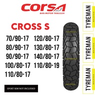 TAYAR MOTOSIKAL Corsa Platinum Cross S 70/90-17 &gt; 110/80-19 TL for LC135, Y15, RS, RSX (BUNGA DUA ALAM)