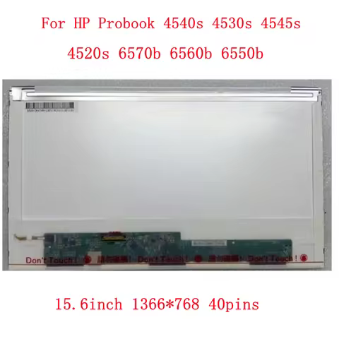15.6" HD 40 Pins Lcd Display Led For HP Probook 4540s 4530s 4545s 4520s 6570b 6560b 6550b Laptop Scr