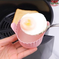 MALCOLM1 Muffin Cake Mold, Heat-Resistant Reusable Air Fryer Egg Poacher, Baking Accessories Pink/grey Silicone Steamed Egg Mold Oven